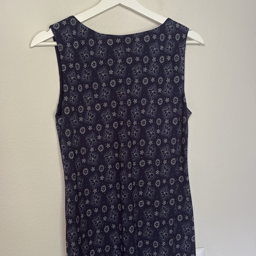 VINTAGE Casual Corner Annex Blue Floral Dress size 6 - Picture 5 of 6
